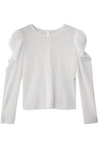 【アルアバイル/allureville】の【Loulou Willoughby】ドットチュールジコスリーブPO A 人気、トレンドファッション・服の通販 founy(ファニー) ファッション Fashion レディースファッション Fashion for Women トップス・カットソー Cut & Sew Tops シャツ・ブラウス・オフィスカジュアル Elegant Blouses & Button-Ups ロングTシャツ・Tシャツ Longline T-Shirts & Tees カットソー・ベーシックTシャツ Cut-and-Sewn Tops / Stretch Tees & Basics ギャザー Gathered, Ruffled スリーブ Sleeve, Long Sleeve / Short Sleeve チュール Tulip, Tulip Motif ドット Polka Dot, Dot Pattern パーティ Party, Party Style パール Pearl, Pearl Accent ロング Long, Long-Length thumbnail オフホワイト|ID: prp329100004636645 ipo3291000000034028204