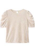【アルアバイル/allureville】の【Loulou Willoughby】ベロア半袖プルオーバー 人気、トレンドファッション・服の通販 founy(ファニー) ファッション Fashion レディースファッション Fashion for Women トップス・カットソー Cut & Sew Tops シャツ・ブラウス・オフィスカジュアル Elegant Blouses & Button-Ups ロングTシャツ・Tシャツ Longline T-Shirts & Tees カジュアルプルオーバー・ニットトップス Pullovers & Knit Tops / Casual Pullovers カットソー・ベーシックTシャツ Cut-and-Sewn Tops / Stretch Tees & Basics ベロアトップス Velour Tops / Velvet-Look Items 2025年 2025 2025-2026秋冬・A/W Autumn/Winter 2025–26 AW25–26 ギャザー Gathered, Ruffled シアー Sheer, See-Through ショート Short, Short Length スリーブ Sleeve, Long Sleeve / Short Sleeve ビスチェ Bustier, Corset Top ベロア Velour, Soft Velvet 半袖 Short Sleeve, Half Sleeve 秋 Autumn A/W・秋冬 Autumn/Winter |ID:prp329100004636646