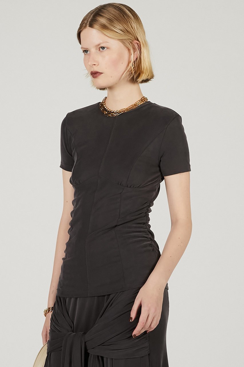 【プランク プロジェクト/PRANK PROJECT】のトルソーTEE / Torso TEE 人気、トレンドファッション・服の通販 founy(ファニー) 　ファッション　Fashion　レディースファッション　Fashion for Women　トップス・カットソー　Cut & Sew Tops　シャツ・ブラウス・オフィスカジュアル　Elegant Blouses & Button-Ups　ロングTシャツ・Tシャツ　Longline T-Shirts & Tees　カットソー・ベーシックTシャツ　Cut-and-Sewn Tops / Stretch Tees & Basics　インナー　Innerwear　ギャザー　Gathered, Ruffled　コンパクト　Compact, Small Size　ショート　Short, Short Length　シンプル　Simple, Minimal　スリーブ　Sleeve, Long Sleeve / Short Sleeve　ドレープ　Drape, Draping Fabric　other-8|ID: prp329100004636648 ipo3291000000036067518