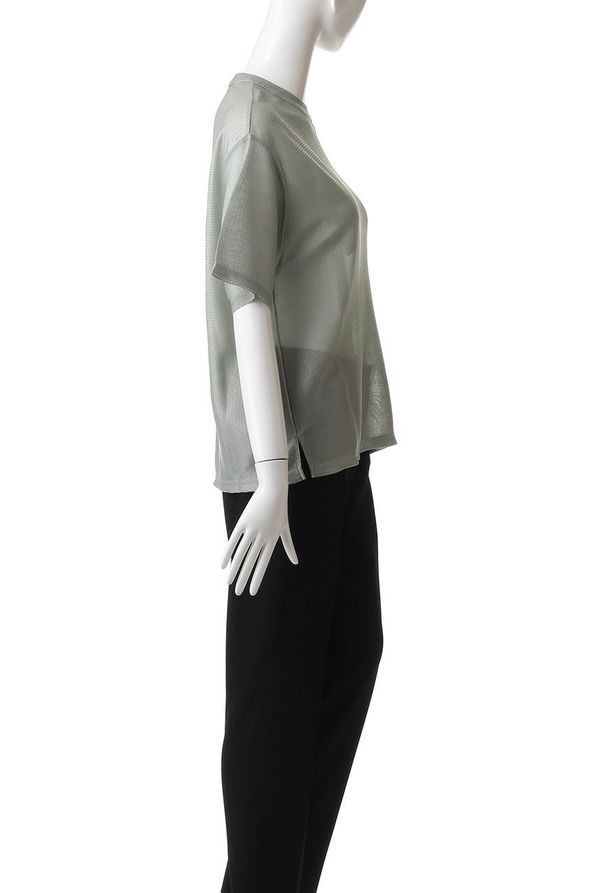 【カナコ サカイ/KANAKO SAKAI】のMETALLIC ジャージー Tシャツ 人気、トレンドファッション・服の通販 founy(ファニー) 　ファッション　Fashion　レディースファッション　Fashion for Women　トップス・カットソー　Cut & Sew Tops　シャツ・ブラウス・オフィスカジュアル　Elegant Blouses & Button-Ups　ロングTシャツ・Tシャツ　Longline T-Shirts & Tees　カットソー・ベーシックTシャツ　Cut-and-Sewn Tops / Stretch Tees & Basics　シアー　Sheer, See-Through　シャイニー　Shiny, Glossy Finish　ショート　Short, Short Length　スリット　Slit, Slit Detail　スリーブ　Sleeve, Long Sleeve / Short Sleeve　秋　Autumn　other-3|ID: prp329100004636650 ipo3291000000035615975