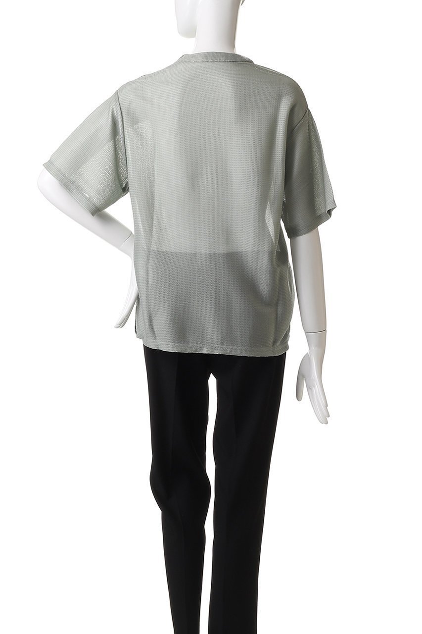 【カナコ サカイ/KANAKO SAKAI】のMETALLIC ジャージー Tシャツ 人気、トレンドファッション・服の通販 founy(ファニー) 　ファッション　Fashion　レディースファッション　Fashion for Women　トップス・カットソー　Cut & Sew Tops　シャツ・ブラウス・オフィスカジュアル　Elegant Blouses & Button-Ups　ロングTシャツ・Tシャツ　Longline T-Shirts & Tees　カットソー・ベーシックTシャツ　Cut-and-Sewn Tops / Stretch Tees & Basics　シアー　Sheer, See-Through　シャイニー　Shiny, Glossy Finish　ショート　Short, Short Length　スリット　Slit, Slit Detail　スリーブ　Sleeve, Long Sleeve / Short Sleeve　秋　Autumn　other-4|ID: prp329100004636650 ipo3291000000035615976