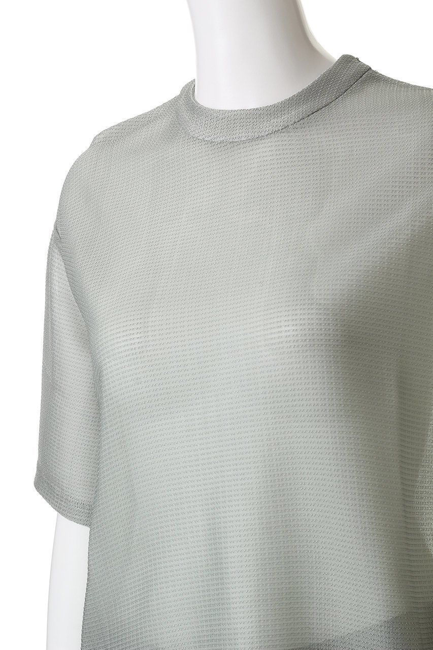 【カナコ サカイ/KANAKO SAKAI】のMETALLIC ジャージー Tシャツ 人気、トレンドファッション・服の通販 founy(ファニー) 　ファッション　Fashion　レディースファッション　Fashion for Women　トップス・カットソー　Cut & Sew Tops　シャツ・ブラウス・オフィスカジュアル　Elegant Blouses & Button-Ups　ロングTシャツ・Tシャツ　Longline T-Shirts & Tees　カットソー・ベーシックTシャツ　Cut-and-Sewn Tops / Stretch Tees & Basics　シアー　Sheer, See-Through　シャイニー　Shiny, Glossy Finish　ショート　Short, Short Length　スリット　Slit, Slit Detail　スリーブ　Sleeve, Long Sleeve / Short Sleeve　秋　Autumn　other-5|ID: prp329100004636650 ipo3291000000035615977