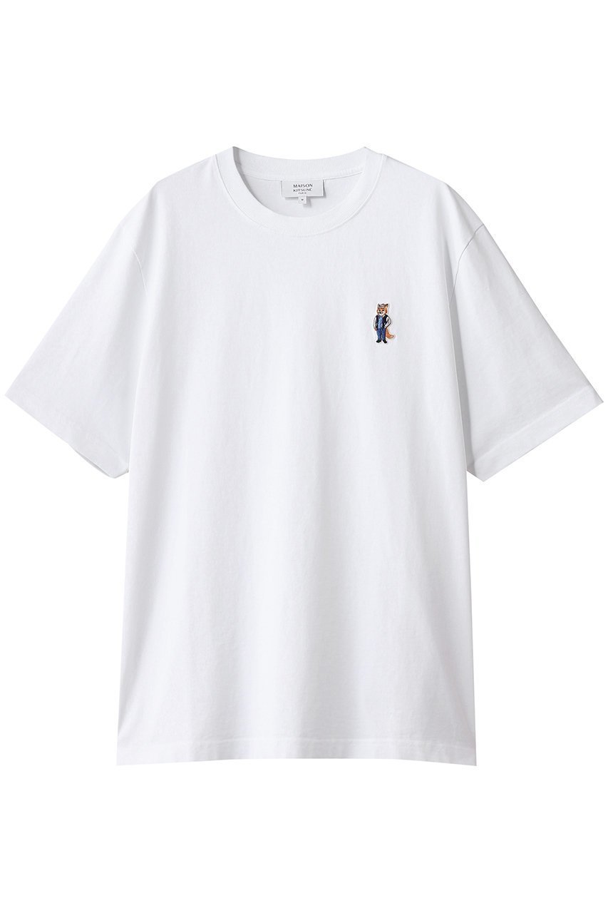 【メゾン キツネ/MAISON KITSUNE / MEN】の【MEN】DRESSED FOX コンフォート Tシャツ インテリア・キッズ・メンズ・レディースファッション・服の通販 founy(ファニー) 　ファッション　Fashion　メンズファッション　Fashion for Men　トップス・カットソー　Cut & Sew Tops　メンズシャツ　Shirts　2025年　2025　2025-2026秋冬・A/W　Autumn/Winter 2025–26 AW25–26　インナー　Innerwear　ショート　Short, Short Length　スリーブ　Sleeve, Long Sleeve / Short Sleeve　ハーフ　Half, Half-Length　パッチ　Patch, Appliqué　定番　Standard, Basic Item　A/W・秋冬　Autumn/Winter　ホワイト|ID: prp329100004636651 ipo3291000000033407037