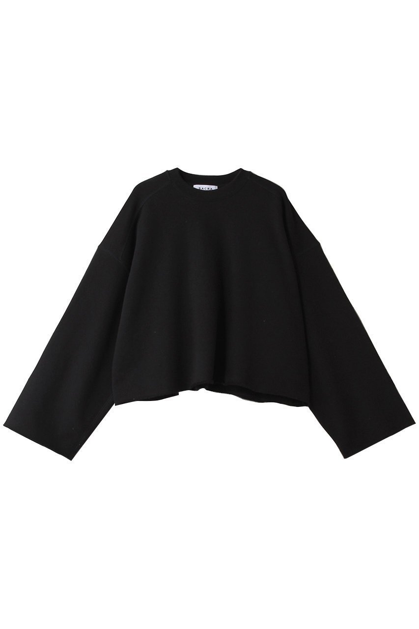 【サクラ/SACRA】のプレミアムフリーストップス インテリア・キッズ・メンズ・レディースファッション・服の通販 founy(ファニー) 　ファッション　Fashion　レディースファッション　Fashion for Women　トップス・カットソー　Cut & Sew Tops　シャツ・ブラウス・オフィスカジュアル　Elegant Blouses & Button-Ups　ロングTシャツ・Tシャツ　Longline T-Shirts & Tees　カットソー・ベーシックTシャツ　Cut-and-Sewn Tops / Stretch Tees & Basics　2025年　2025　2025-2026秋冬・A/W　Autumn/Winter 2025–26 AW25–26　クロップド　Cropped, Short Length　スリーブ　Sleeve, Long Sleeve / Short Sleeve　バランス　Balance, Style Balance　モダン　Modern, Contemporary　ロング　Long, Long-Length　ワイド　Wide, Wide Fit　A/W・秋冬　Autumn/Winter　ブラック|ID: prp329100004636652 ipo3291000000033407045