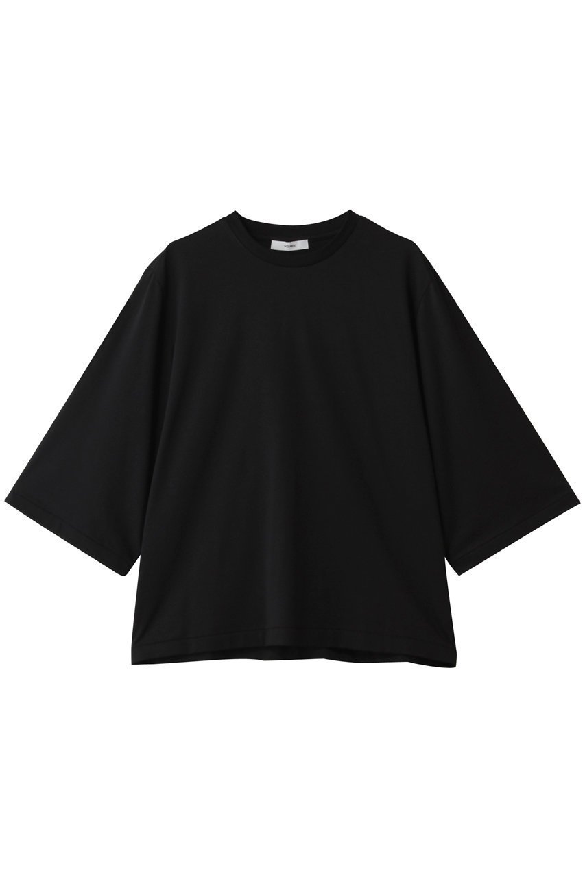 【セアン/SCEARN】のCOTTON PLAIN STITCH Tシャツ インテリア・キッズ・メンズ・レディースファッション・服の通販 founy(ファニー) 　ファッション　Fashion　レディースファッション　Fashion for Women　トップス・カットソー　Cut & Sew Tops　シャツ・ブラウス・オフィスカジュアル　Elegant Blouses & Button-Ups　ロングTシャツ・Tシャツ　Longline T-Shirts & Tees　カットソー・ベーシックTシャツ　Cut-and-Sewn Tops / Stretch Tees & Basics　2025年　2025　2025-2026秋冬・A/W　Autumn/Winter 2025–26 AW25–26　なめらか　Smooth, Silky Texture　インナー　Innerwear　ショート　Short, Short Length　スリーブ　Sleeve, Long Sleeve / Short Sleeve　ハーフ　Half, Half-Length　定番　Standard, Basic Item　A/W・秋冬　Autumn/Winter　Black|ID: prp329100004636656 ipo3291000000033407072
