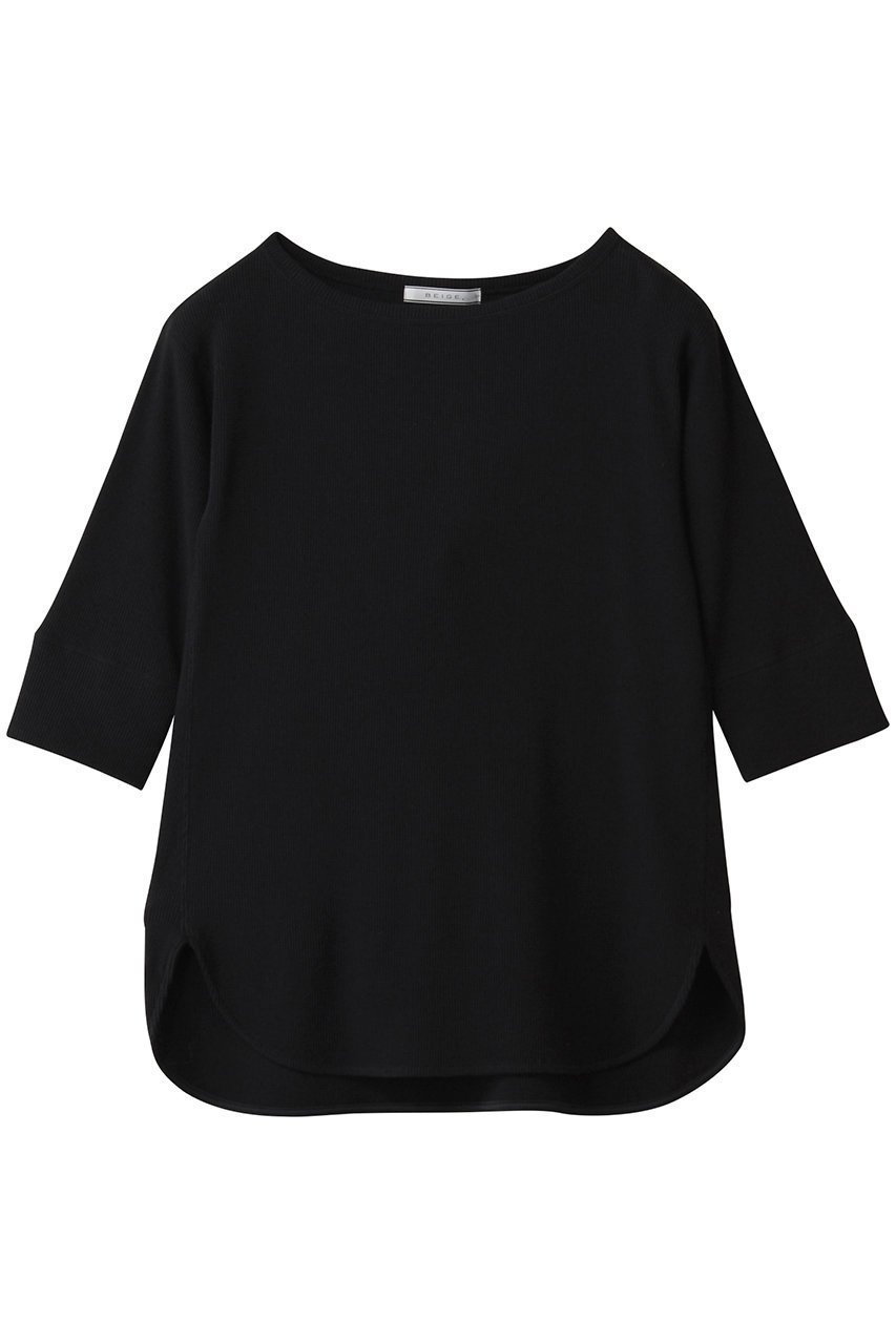 【ベイジ,/BEIGE,】の0813GLOBE(グローブ)/コットンリブ7分袖カットソー インテリア・キッズ・メンズ・レディースファッション・服の通販 founy(ファニー) 　ファッション　Fashion　レディースファッション　Fashion for Women　トップス・カットソー　Cut & Sew Tops　2025年　2025　2025-2026秋冬・A/W　Autumn/Winter 2025–26 AW25–26　カットソー　Cut and Sewn Top　シンプル　Simple, Minimal　スリーブ　Sleeve, Long Sleeve / Short Sleeve　ミックス　Mix, Mixed Style　ロング　Long, Long-Length　ワッフル　Waffle, Waffle Knit　A/W・秋冬　Autumn/Winter　Black|ID: prp329100004636659 ipo3291000000033407091