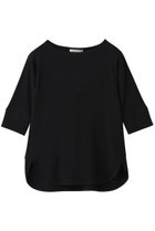 【ベイジ,/BEIGE,】の0813GLOBE(グローブ)/コットンリブ7分袖カットソー Black|ID: prp329100004636659 ipo3291000000036038775