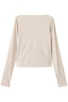 【ベイジ,/BEIGE,】のBUTLER(バトラー)/ストレッチベロアボートネックカットソー Ecru|ID:prp329100004636660