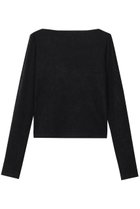 【ベイジ,/BEIGE,】のBUTLER(バトラー)/ストレッチベロアボートネックカットソー Black|ID:prp329100004636660