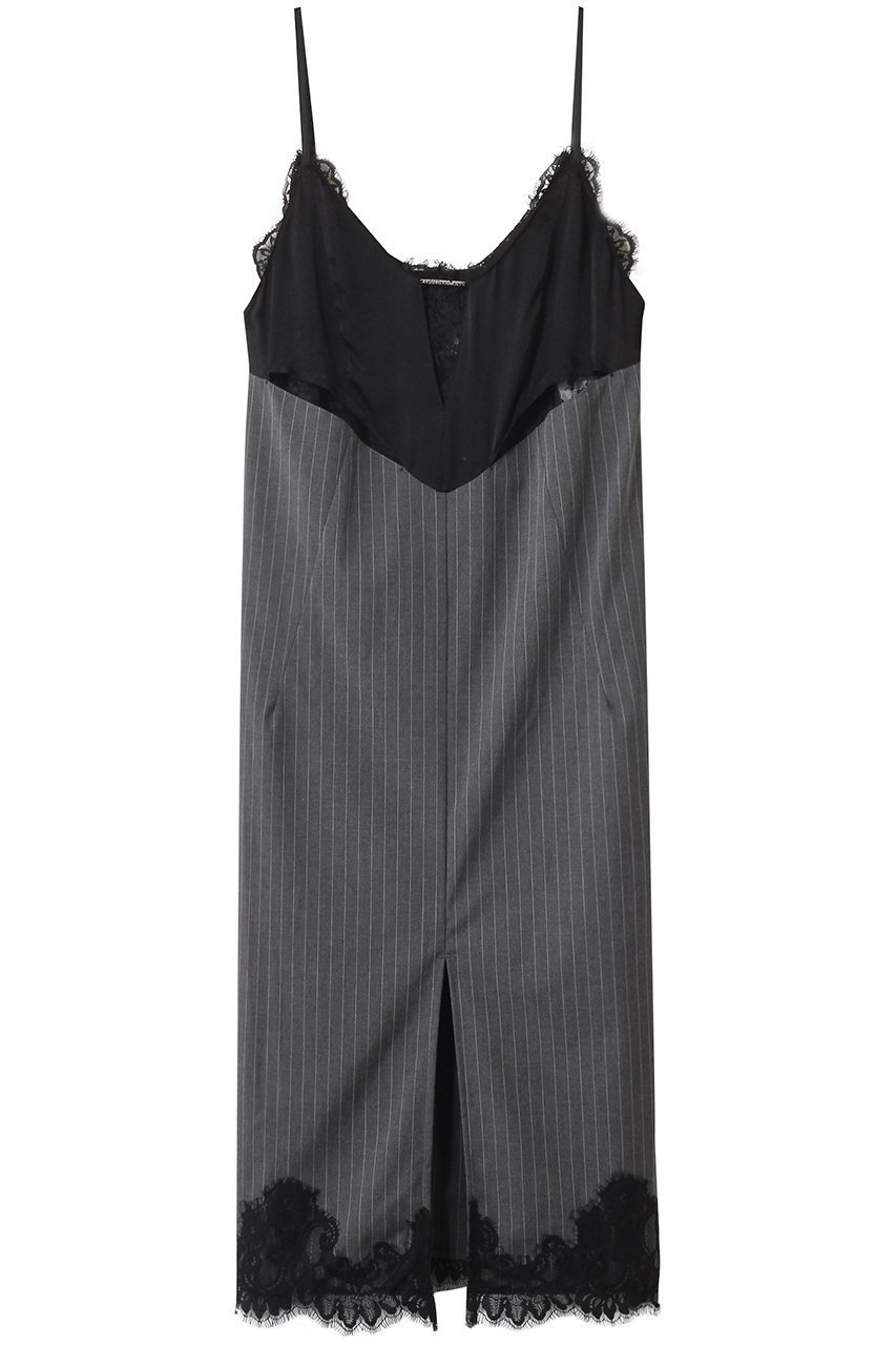 【プランク プロジェクト/PRANK PROJECT】のレースレイヤードキャミワンピース / Lace Layered Camisole Dress インテリア・キッズ・メンズ・レディースファッション・服の通販 founy(ファニー) 　ファッション　Fashion　レディースファッション　Fashion for Women　ワンピース　Dresses　フォーマル・パーティードレス・結婚式用ドレス　Elegant & Casual Dresses　キャミソールワンピース　Camisole Dresses　チュニック　Tunic Tops & Dresses　サテン　Satin, Glossy Fabric　スリット　Slit, Slit Detail　チュニック　Tunic, Long Top　ドッキング　Docking, Mixed Material　パーティ　Party, Party Style　フロント　Front, Front Design　ラップ　Wrap, Wrap Design　レース　Lace, Lace Fabric　ロング　Long, Long-Length　再入荷　Restock / Back in Stock　BLK(ブラック)|ID: prp329100004636667 ipo3291000000033407143