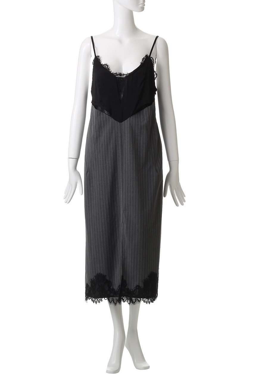 【プランク プロジェクト/PRANK PROJECT】のレースレイヤードキャミワンピース / Lace Layered Camisole Dress 人気、トレンドファッション・服の通販 founy(ファニー) 　ファッション　Fashion　レディースファッション　Fashion for Women　ワンピース　Dresses　フォーマル・パーティードレス・結婚式用ドレス　Elegant & Casual Dresses　キャミソールワンピース　Camisole Dresses　チュニック　Tunic Tops & Dresses　サテン　Satin, Glossy Fabric　スリット　Slit, Slit Detail　チュニック　Tunic, Long Top　ドッキング　Docking, Mixed Material　パーティ　Party, Party Style　フロント　Front, Front Design　ラップ　Wrap, Wrap Design　レース　Lace, Lace Fabric　ロング　Long, Long-Length　other-2|ID: prp329100004636667 ipo3291000000035616021