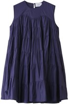 【マーレット/MERLETTE】のLANAI ノースリーブティアードミニドレス ネイビー|ID: prp329100004636669 ipo3291000000035616032