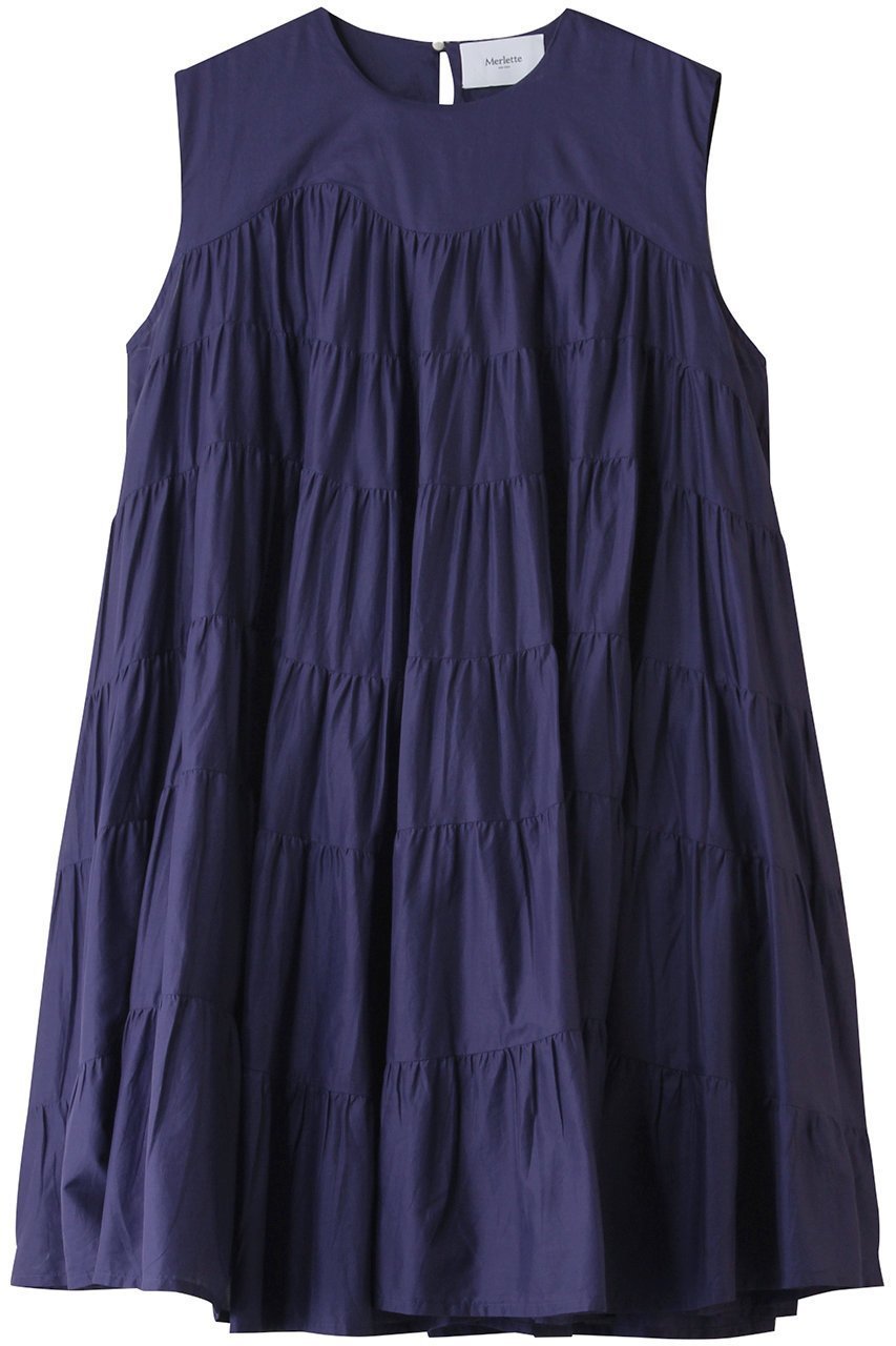 【マーレット/MERLETTE】のLANAI ノースリーブティアードミニドレス インテリア・キッズ・メンズ・レディースファッション・服の通販 founy(ファニー) 　ファッション　Fashion　レディースファッション　Fashion for Women　ワンピース　Dresses　フォーマル・パーティードレス・結婚式用ドレス　Elegant & Casual Dresses　チュニック　Tunic Tops & Dresses　チュニック　Tunic, Long Top　ドレス　Dress, One-Piece　ネイビー|ID: prp329100004636669 ipo3291000000035616032