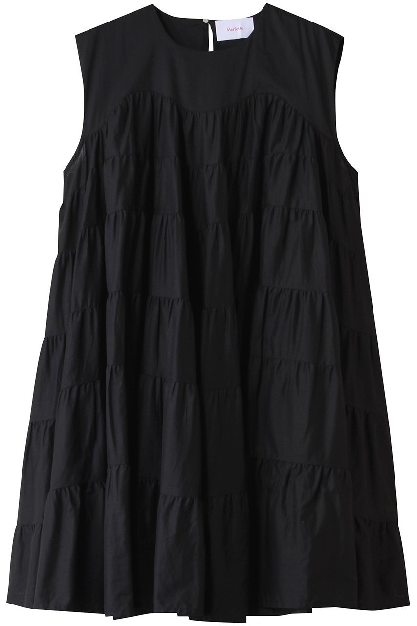 【マーレット/MERLETTE】のLANAI ノースリーブティアードミニドレス インテリア・キッズ・メンズ・レディースファッション・服の通販 founy(ファニー) 　ファッション　Fashion　レディースファッション　Fashion for Women　ワンピース　Dresses　フォーマル・パーティードレス・結婚式用ドレス　Elegant & Casual Dresses　チュニック　Tunic Tops & Dresses　チュニック　Tunic, Long Top　ドレス　Dress, One-Piece　【日本限定】ブラック|ID: prp329100004636669 ipo3291000000035616033