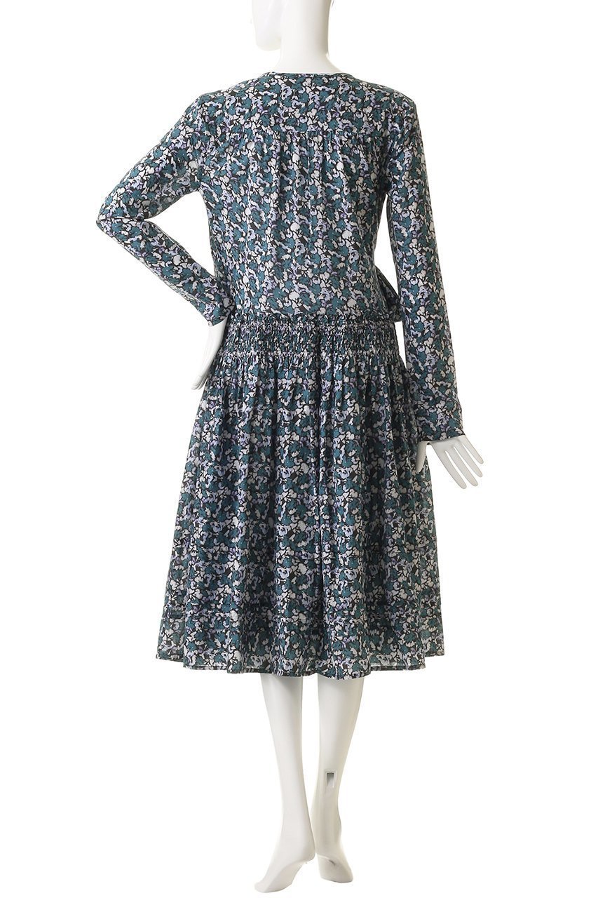 【マーレット/MERLETTE】のLILAS PRINT フラワープリント ローウエスト切替ギャザーラップドレス 人気、トレンドファッション・服の通販 founy(ファニー) 　ファッション　Fashion　レディースファッション　Fashion for Women　ワンピース　Dresses　フォーマル・パーティードレス・結婚式用ドレス　Elegant & Casual Dresses　チュニック　Tunic Tops & Dresses　ギャザー　Gathered, Ruffled　チュニック　Tunic, Long Top　ドレス　Dress, One-Piece　フラワー　Flower, Floral　プリント　Print, Printed Pattern　ラップ　Wrap, Wrap Design　リボン　Ribbon, Bow　切替　Switching, Contrast Panel　other-4|ID: prp329100004636671 ipo3291000000035616050