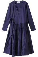 【マーレット/MERLETTE】のLILAS ローウエスト切替ギャザーラップドレス 人気、トレンドファッション・服の通販 founy(ファニー) ファッション Fashion レディースファッション Fashion for Women ワンピース Dresses フォーマル・パーティードレス・結婚式用ドレス Elegant & Casual Dresses チュニック Tunic Tops & Dresses 2025年 2025 2025-2026秋冬・A/W Autumn/Winter 2025–26 AW25–26 ギャザー Gathered, Ruffled スニーカー Sneakers, Trainers チュニック Tunic, Long Top ドレス Dress, One-Piece モダン Modern, Contemporary ラップ Wrap, Wrap Design 切替 Switching, Contrast Panel A/W・秋冬 Autumn/Winter |ID:prp329100004636673