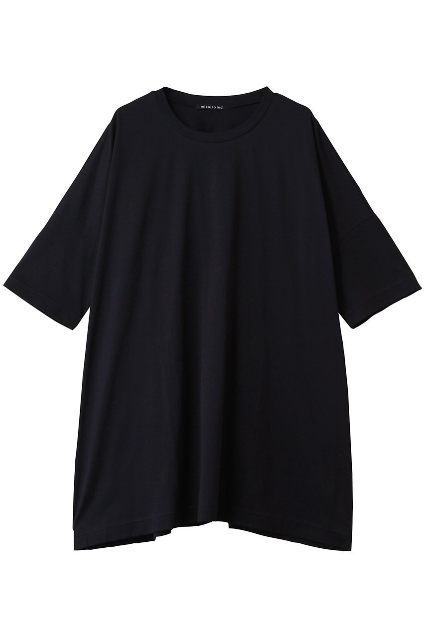 【ミズイロ インド/mizuiro ind】のwide c/neck tunic チュニック インテリア・キッズ・メンズ・レディースファッション・服の通販 founy(ファニー) 　ファッション　Fashion　レディースファッション　Fashion for Women　ワンピース　Dresses　チュニック　Tunic Tops & Dresses　チュニック　Tunic, Long Top　ヘムライン　Hemline, Bottom Cut　ワイド　Wide, Wide Fit　新作・新入荷　New Arrivals / New In　navy|ID: prp329100004636678 ipo3291000000033407221