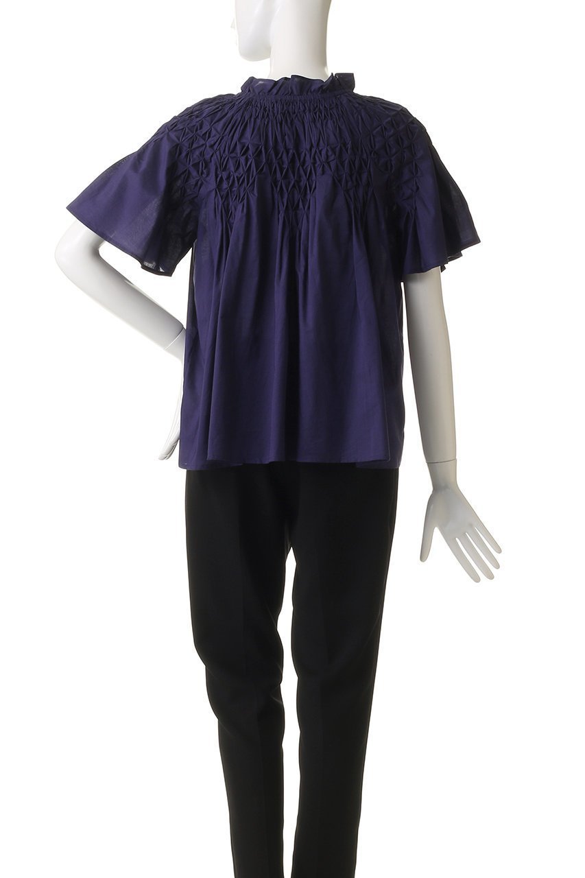 【マーレット/MERLETTE】のBEJART スモッキング刺しゅう ハイネックブラウス 人気、トレンドファッション・服の通販 founy(ファニー) 　ファッション　Fashion　レディースファッション　Fashion for Women　トップス・カットソー　Cut & Sew Tops　シャツ・ブラウス・オフィスカジュアル　Elegant Blouses & Button-Ups　2025年　2025　2025-2026秋冬・A/W　Autumn/Winter 2025–26 AW25–26　ギャザー　Gathered, Ruffled　ショート　Short, Short Length　スモッキング　Smocking, Gathered Stitching　スリーブ　Sleeve, Long Sleeve / Short Sleeve　センター　Center, Center Line　ハイネック　High Neck, Mock Neck　フェミニン　Feminine, Girly　フリル　Frill, Ruffle　フレア　Flare, Flared　エレガント 上品　Elegant　A/W・秋冬　Autumn/Winter　other-4|ID: prp329100004636679 ipo3291000000033407236