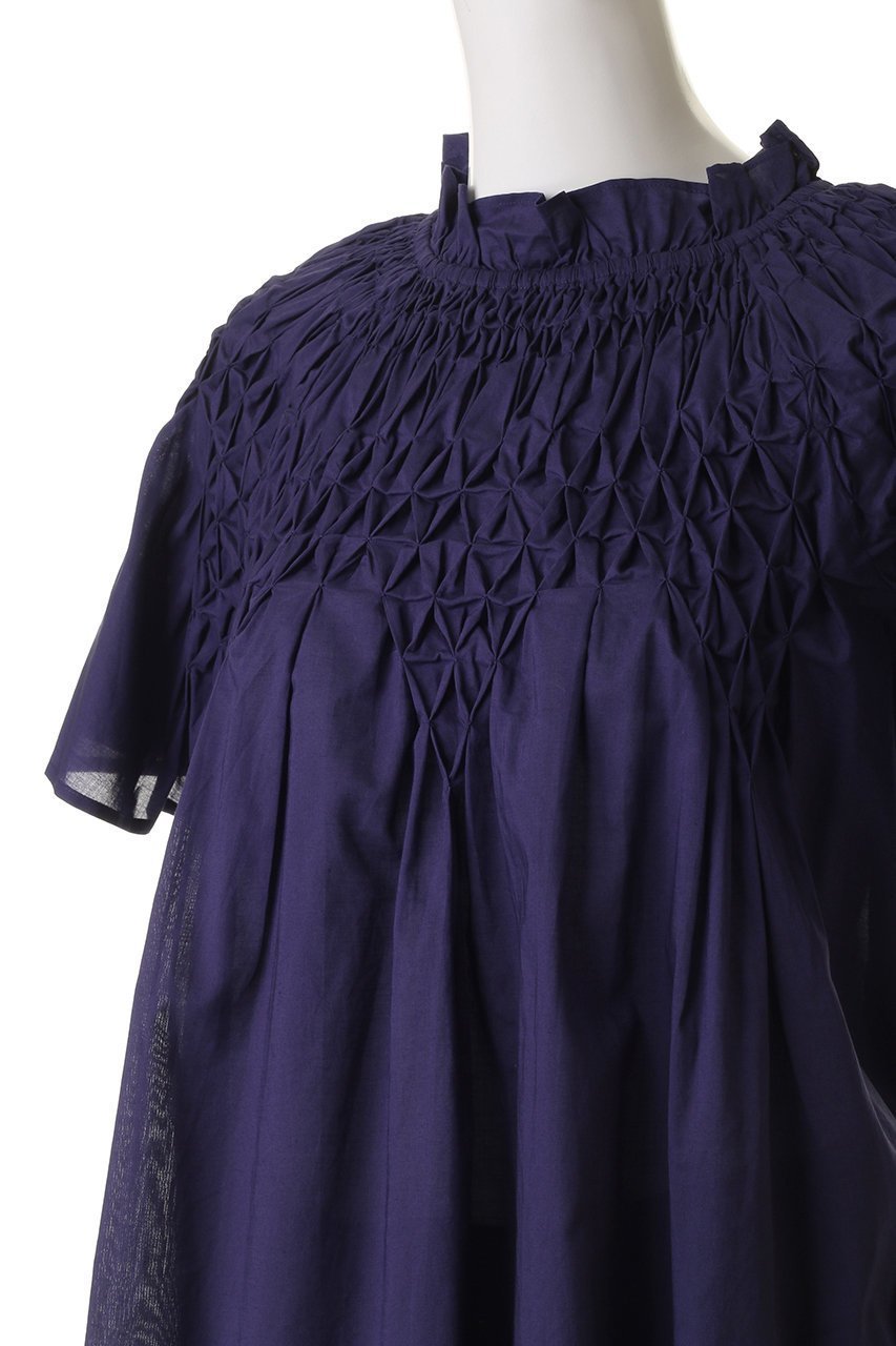 【マーレット/MERLETTE】のBEJART スモッキング刺しゅう ハイネックブラウス 人気、トレンドファッション・服の通販 founy(ファニー) 　ファッション　Fashion　レディースファッション　Fashion for Women　トップス・カットソー　Cut & Sew Tops　シャツ・ブラウス・オフィスカジュアル　Elegant Blouses & Button-Ups　2025年　2025　2025-2026秋冬・A/W　Autumn/Winter 2025–26 AW25–26　ギャザー　Gathered, Ruffled　ショート　Short, Short Length　スモッキング　Smocking, Gathered Stitching　スリーブ　Sleeve, Long Sleeve / Short Sleeve　センター　Center, Center Line　ハイネック　High Neck, Mock Neck　フェミニン　Feminine, Girly　フリル　Frill, Ruffle　フレア　Flare, Flared　エレガント 上品　Elegant　A/W・秋冬　Autumn/Winter　other-5|ID: prp329100004636679 ipo3291000000033407238