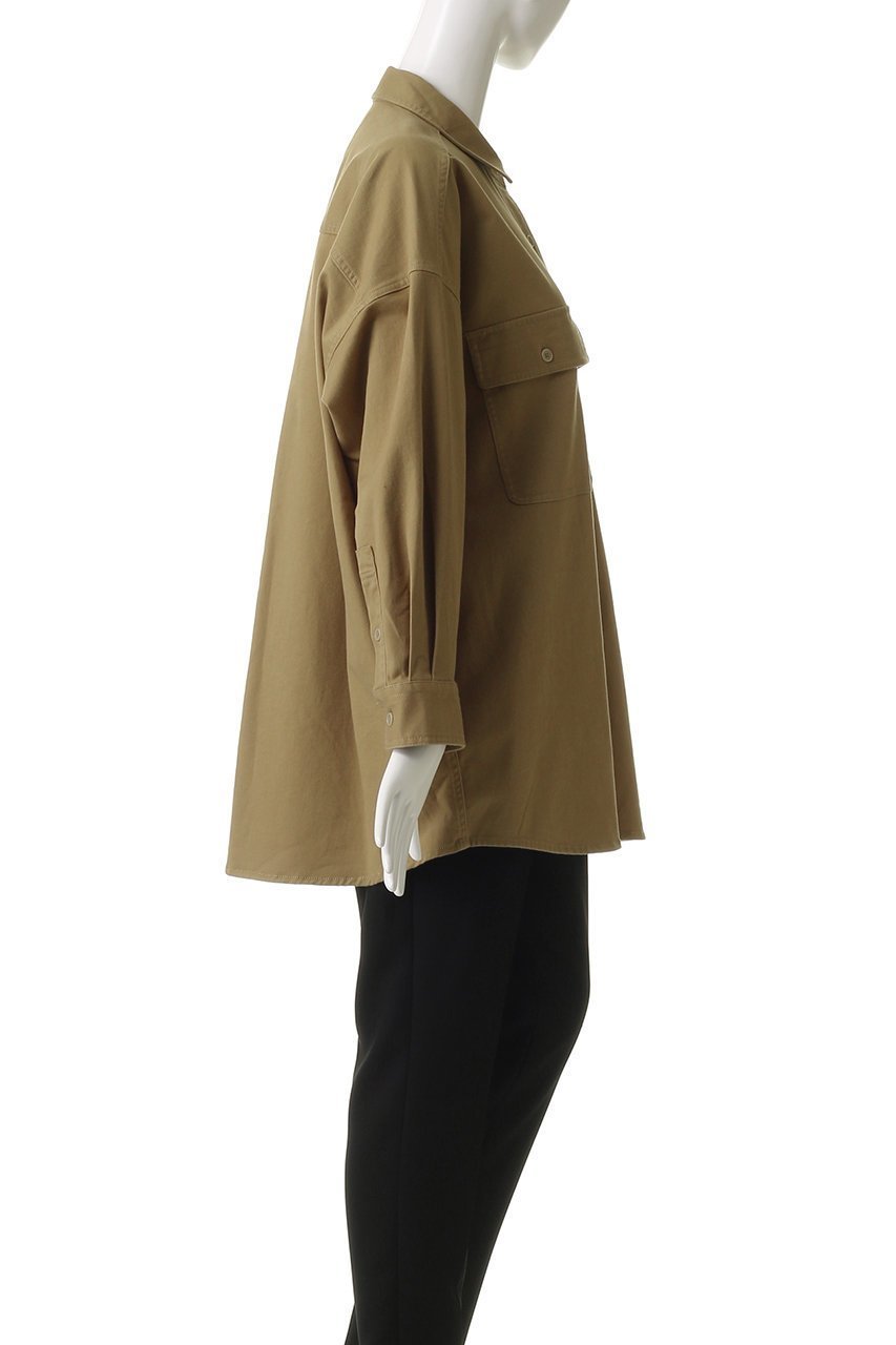 【エリオポール/heliopole】のコットンツイルビッグシャツ 人気、トレンドファッション・服の通販 founy(ファニー) 　ファッション　Fashion　レディースファッション　Fashion for Women　トップス・カットソー　Cut & Sew Tops　シャツ・ブラウス・オフィスカジュアル　Elegant Blouses & Button-Ups　2025年　2025　2025-2026秋冬・A/W　Autumn/Winter 2025–26 AW25–26　おすすめ　Recommended / Our Picks　スリーブ　Sleeve, Long Sleeve / Short Sleeve　セットアップ　Set-Up, Coordinated Outfit　ビッグ　Big, Oversized　ピーチ　Peach, Soft Touch　ポケット　Pocket, Pocket Detail　ロング　Long, Long-Length　A/W・秋冬　Autumn/Winter　other-3|ID: prp329100004636683 ipo3291000000033407255