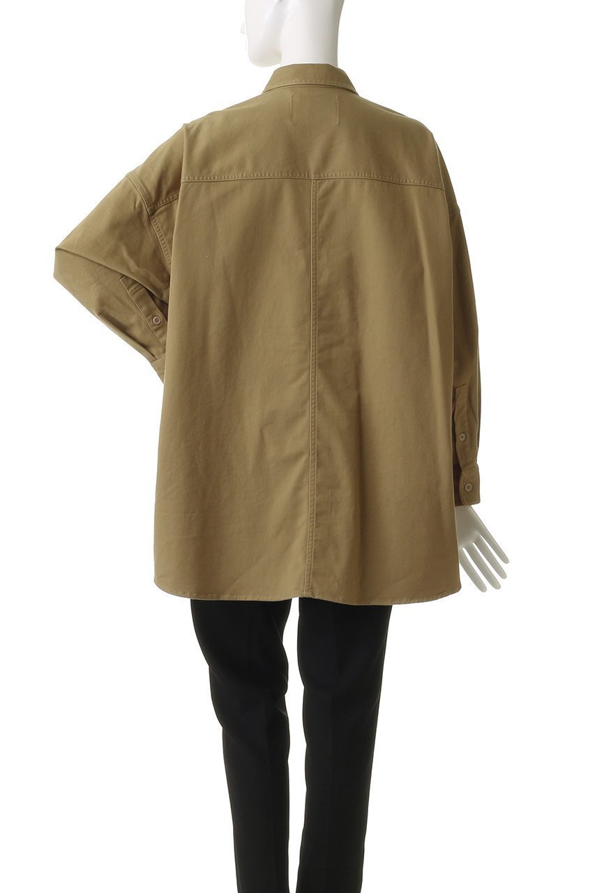 【エリオポール/heliopole】のコットンツイルビッグシャツ 人気、トレンドファッション・服の通販 founy(ファニー) 　ファッション　Fashion　レディースファッション　Fashion for Women　トップス・カットソー　Cut & Sew Tops　シャツ・ブラウス・オフィスカジュアル　Elegant Blouses & Button-Ups　2025年　2025　2025-2026秋冬・A/W　Autumn/Winter 2025–26 AW25–26　おすすめ　Recommended / Our Picks　スリーブ　Sleeve, Long Sleeve / Short Sleeve　セットアップ　Set-Up, Coordinated Outfit　ビッグ　Big, Oversized　ピーチ　Peach, Soft Touch　ポケット　Pocket, Pocket Detail　ロング　Long, Long-Length　A/W・秋冬　Autumn/Winter　other-4|ID: prp329100004636683 ipo3291000000033407256