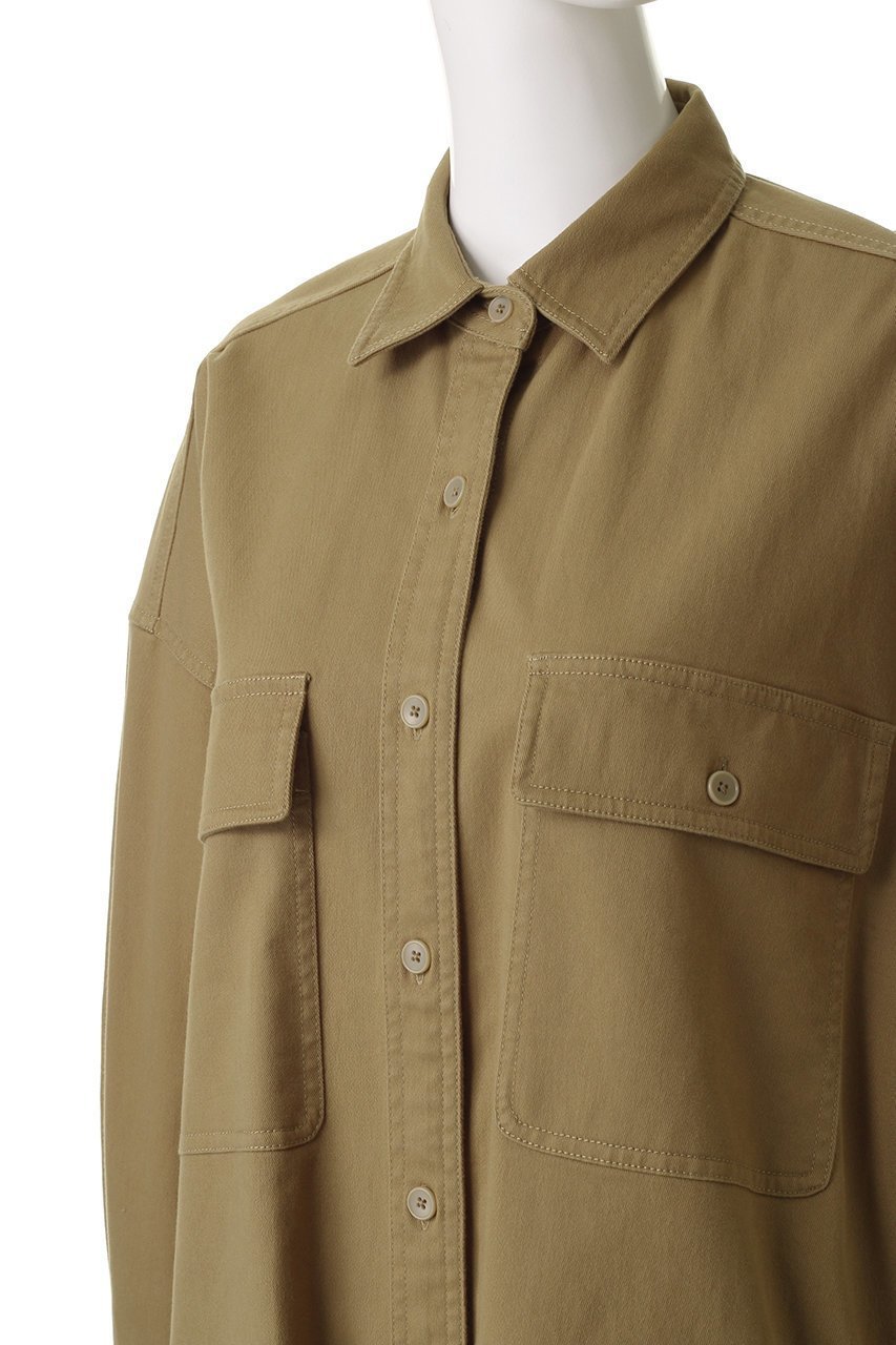 【エリオポール/heliopole】のコットンツイルビッグシャツ 人気、トレンドファッション・服の通販 founy(ファニー) 　ファッション　Fashion　レディースファッション　Fashion for Women　トップス・カットソー　Cut & Sew Tops　シャツ・ブラウス・オフィスカジュアル　Elegant Blouses & Button-Ups　2025年　2025　2025-2026秋冬・A/W　Autumn/Winter 2025–26 AW25–26　おすすめ　Recommended / Our Picks　スリーブ　Sleeve, Long Sleeve / Short Sleeve　セットアップ　Set-Up, Coordinated Outfit　ビッグ　Big, Oversized　ピーチ　Peach, Soft Touch　ポケット　Pocket, Pocket Detail　ロング　Long, Long-Length　A/W・秋冬　Autumn/Winter　other-5|ID: prp329100004636683 ipo3291000000033407257
