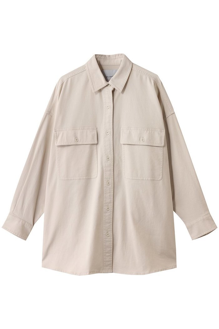 【エリオポール/heliopole】のコットンツイルビッグシャツ インテリア・キッズ・メンズ・レディースファッション・服の通販 founy(ファニー) https://founy.com/ ファッション Fashion レディースファッション Fashion for Women トップス・カットソー Cut & Sew Tops シャツ・ブラウス・オフィスカジュアル Elegant Blouses & Button-Ups おすすめ Recommended / Our Picks スリーブ Sleeve, Long Sleeve / Short Sleeve セットアップ Set-Up, Coordinated Outfit ビッグ Big, Oversized ピーチ Peach, Soft Touch ポケット Pocket, Pocket Detail ロング Long, Long-Length |ID: prp329100004636683 ipo3291000000036132673