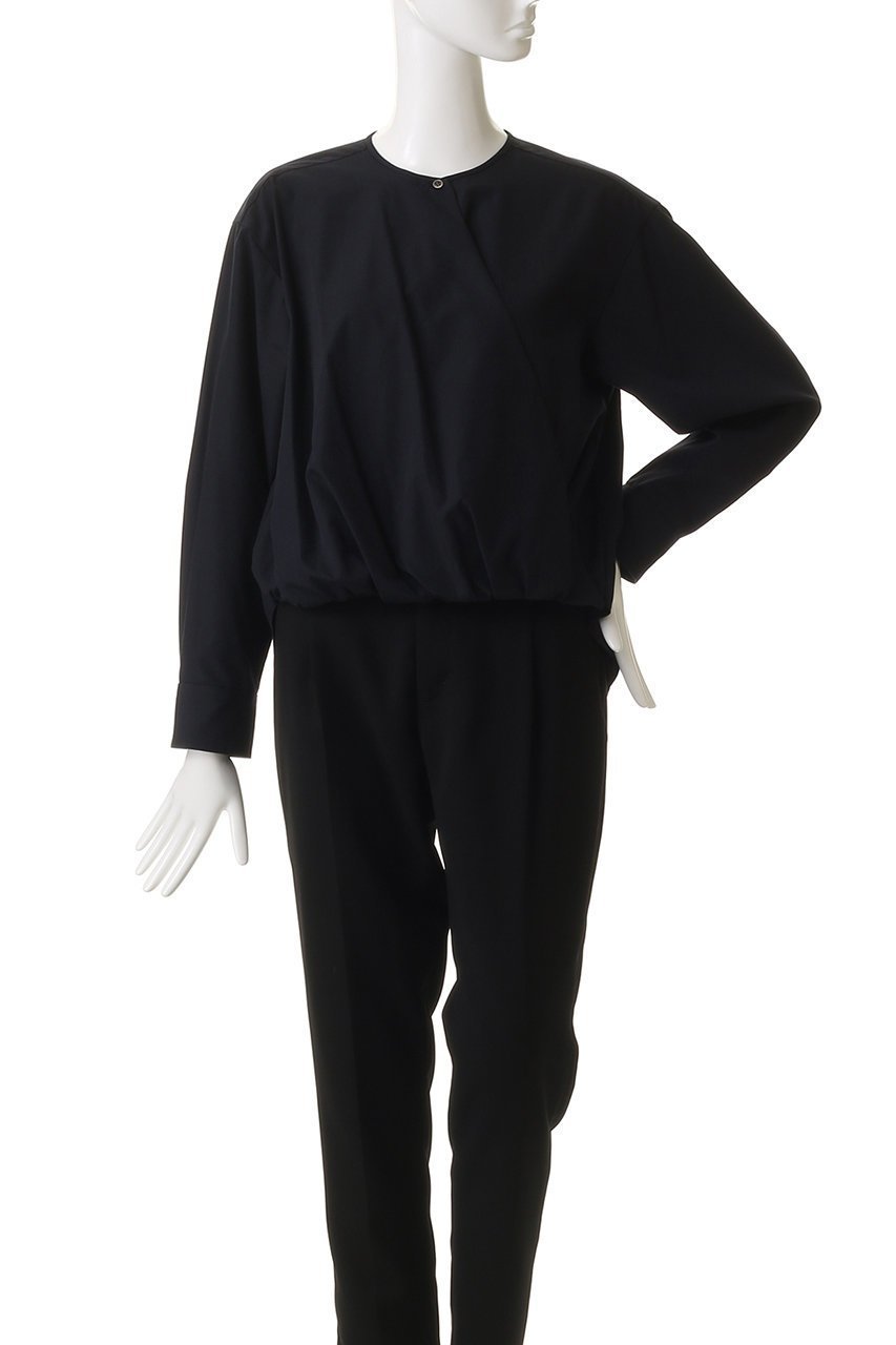 【エリオポール/heliopole】のカシュクールブラウス 人気、トレンドファッション・服の通販 founy(ファニー) 　ファッション　Fashion　レディースファッション　Fashion for Women　トップス・カットソー　Cut & Sew Tops　シャツ・ブラウス・オフィスカジュアル　Elegant Blouses & Button-Ups　2025年　2025　2025-2026秋冬・A/W　Autumn/Winter 2025–26 AW25–26　ギャザー　Gathered, Ruffled　スリーブ　Sleeve, Long Sleeve / Short Sleeve　バルーン　Balloon, Balloon Silhouette　フロント　Front, Front Design　ブロード　Broadcloth, Fine Cotton　ロング　Long, Long-Length　A/W・秋冬　Autumn/Winter　other-2|ID: prp329100004636684 ipo3291000000033407261