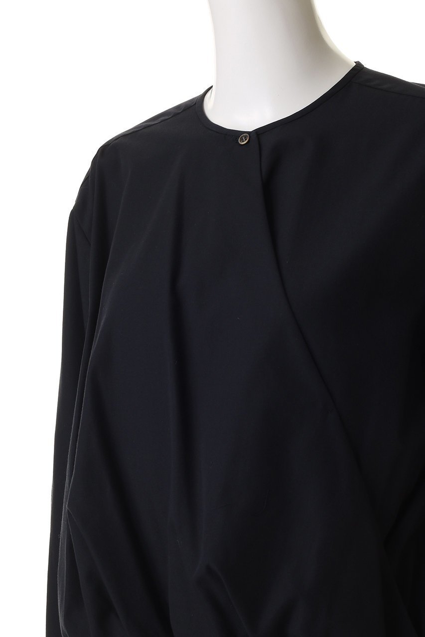 【エリオポール/heliopole】のカシュクールブラウス 人気、トレンドファッション・服の通販 founy(ファニー) 　ファッション　Fashion　レディースファッション　Fashion for Women　トップス・カットソー　Cut & Sew Tops　シャツ・ブラウス・オフィスカジュアル　Elegant Blouses & Button-Ups　2025年　2025　2025-2026秋冬・A/W　Autumn/Winter 2025–26 AW25–26　ギャザー　Gathered, Ruffled　スリーブ　Sleeve, Long Sleeve / Short Sleeve　バルーン　Balloon, Balloon Silhouette　フロント　Front, Front Design　ブロード　Broadcloth, Fine Cotton　ロング　Long, Long-Length　A/W・秋冬　Autumn/Winter　other-5|ID: prp329100004636684 ipo3291000000033407267