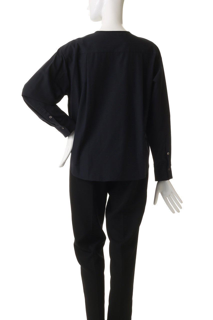 【エリオポール/heliopole】のカシュクールブラウス 人気、トレンドファッション・服の通販 founy(ファニー) 　ファッション　Fashion　レディースファッション　Fashion for Women　トップス・カットソー　Cut & Sew Tops　シャツ・ブラウス・オフィスカジュアル　Elegant Blouses & Button-Ups　ギャザー　Gathered, Ruffled　スリーブ　Sleeve, Long Sleeve / Short Sleeve　バルーン　Balloon, Balloon Silhouette　フロント　Front, Front Design　ブロード　Broadcloth, Fine Cotton　ロング　Long, Long-Length　other-4|ID: prp329100004636684 ipo3291000000035759324