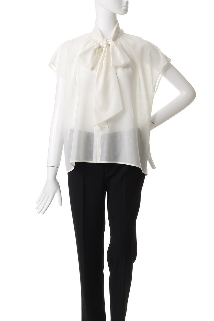 【デザイン ワークス/DESIGN WORKS】のT/Wボイルボウタイブラウス 人気、トレンドファッション・服の通販 founy(ファニー) 　ファッション　Fashion　レディースファッション　Fashion for Women　トップス・カットソー　Cut & Sew Tops　シャツ・ブラウス・オフィスカジュアル　Elegant Blouses & Button-Ups　シンプル　Simple, Minimal　ジャケット　Jacket, Outerwear　スリーブ　Sleeve, Long Sleeve / Short Sleeve　ボウタイ　Bow Tie, Neck Bow　ロング　Long, Long-Length　other-2|ID: prp329100004636694 ipo3291000000035616077