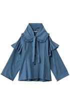 【マルティニーク/martinique】の【CURRENTAGE】ラッフルオックスブラウス 人気、トレンドファッション・服の通販 founy(ファニー) ファッション Fashion レディースファッション Fashion for Women トップス・カットソー Cut & Sew Tops シャツ・ブラウス・オフィスカジュアル Elegant Blouses & Button-Ups 2025年 2025 2025-2026秋冬・A/W Autumn/Winter 2025–26 AW25–26 スリーブ Sleeve, Long Sleeve / Short Sleeve フェミニン Feminine, Girly ロング Long, Long-Length A/W・秋冬 Autumn/Winter thumbnail ブルー|ID: prp329100004636696 ipo3291000000033407328