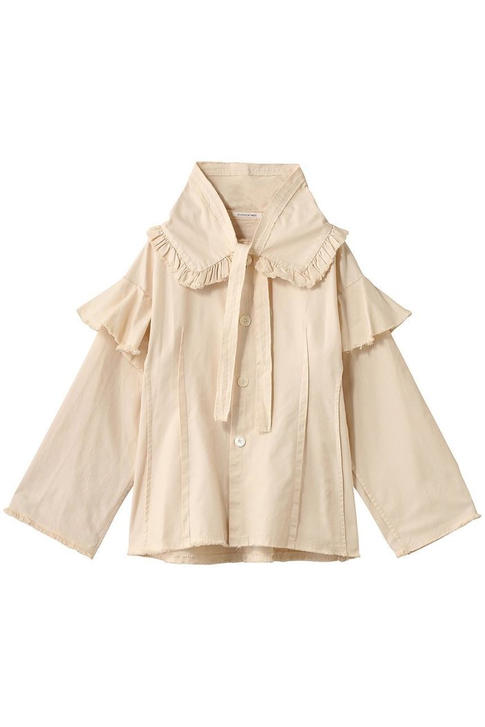 【マルティニーク/martinique】の【CURRENTAGE】ラッフルオックスブラウス インテリア・キッズ・メンズ・レディースファッション・服の通販 founy(ファニー) https://founy.com/ ファッション Fashion レディースファッション Fashion for Women トップス・カットソー Cut & Sew Tops シャツ・ブラウス・オフィスカジュアル Elegant Blouses & Button-Ups スリーブ Sleeve, Long Sleeve / Short Sleeve フェミニン Feminine, Girly ロング Long, Long-Length |ID: prp329100004636696 ipo3291000000035616087