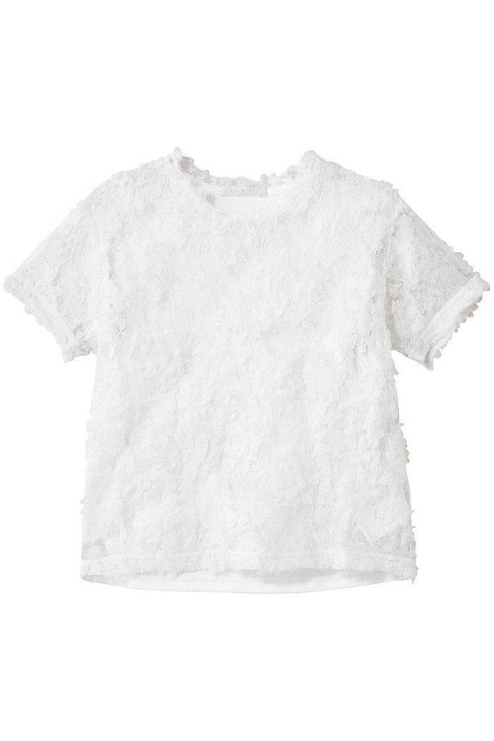【カナコ サカイ/KANAKO SAKAI】のLACE Tシャツ インテリア・キッズ・メンズ・レディースファッション・服の通販 founy(ファニー) https://founy.com/ ファッション Fashion レディースファッション Fashion for Women トップス・カットソー Cut & Sew Tops シャツ・ブラウス・オフィスカジュアル Elegant Blouses & Button-Ups ロングTシャツ・Tシャツ Longline T-Shirts & Tees インナー Innerwear コンパクト Compact, Small Size ショート Short, Short Length スリーブ Sleeve, Long Sleeve / Short Sleeve ダウン Down, Puffer デニム Denim, Jeans Material レース Lace, Lace Fabric エレガント 上品 Elegant |ID: prp329100004636700 ipo3291000000036132692