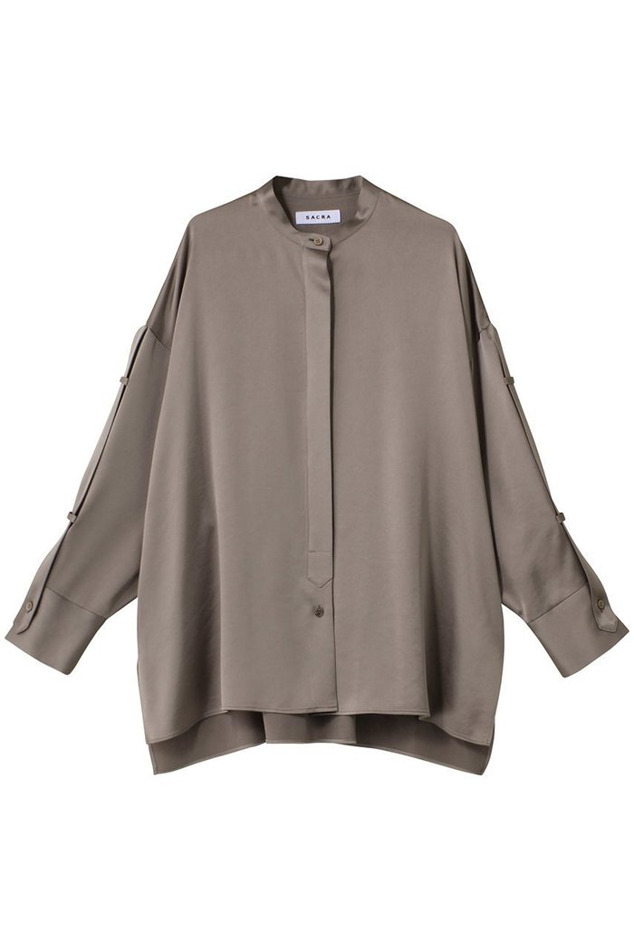 【サクラ/SACRA】のトリアセサテンブラウス インテリア・キッズ・メンズ・レディースファッション・服の通販 founy(ファニー) https://founy.com/ ファッション Fashion レディースファッション Fashion for Women トップス・カットソー Cut & Sew Tops シャツ・ブラウス・オフィスカジュアル Elegant Blouses & Button-Ups 2025年 2025 2025-2026秋冬・A/W Autumn/Winter 2025–26 AW25–26 シルク Silk, 100% Silk スリーブ Sleeve, Long Sleeve / Short Sleeve ループ Loop, Loop Knit ロング Long, Long-Length ワッシャー Washer, Crinkled Finish A/W・秋冬 Autumn/Winter |ID: prp329100004636702 ipo3291000000033407368