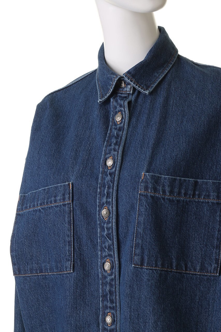 【サクラ/SACRA】のオーセンティックデニムシャツジャケット 人気、トレンドファッション・服の通販 founy(ファニー) 　ファッション　Fashion　レディースファッション　Fashion for Women　アウター　Coat / Outerwear Collection　レディースジャケット・軽アウター　Jackets　トップス・カットソー　Cut & Sew Tops　2025年　2025　2025-2026秋冬・A/W　Autumn/Winter 2025–26 AW25–26　カットオフ　Cut-Off Design　クロップド　Cropped, Short Length　ストーン　Stone, Gem-Like　スリーブ　Sleeve, Long Sleeve / Short Sleeve　デニム　Denim, Jeans Material　ロング　Long, Long-Length　A/W・秋冬　Autumn/Winter　other-5|ID: prp329100004636704 ipo3291000000033407390