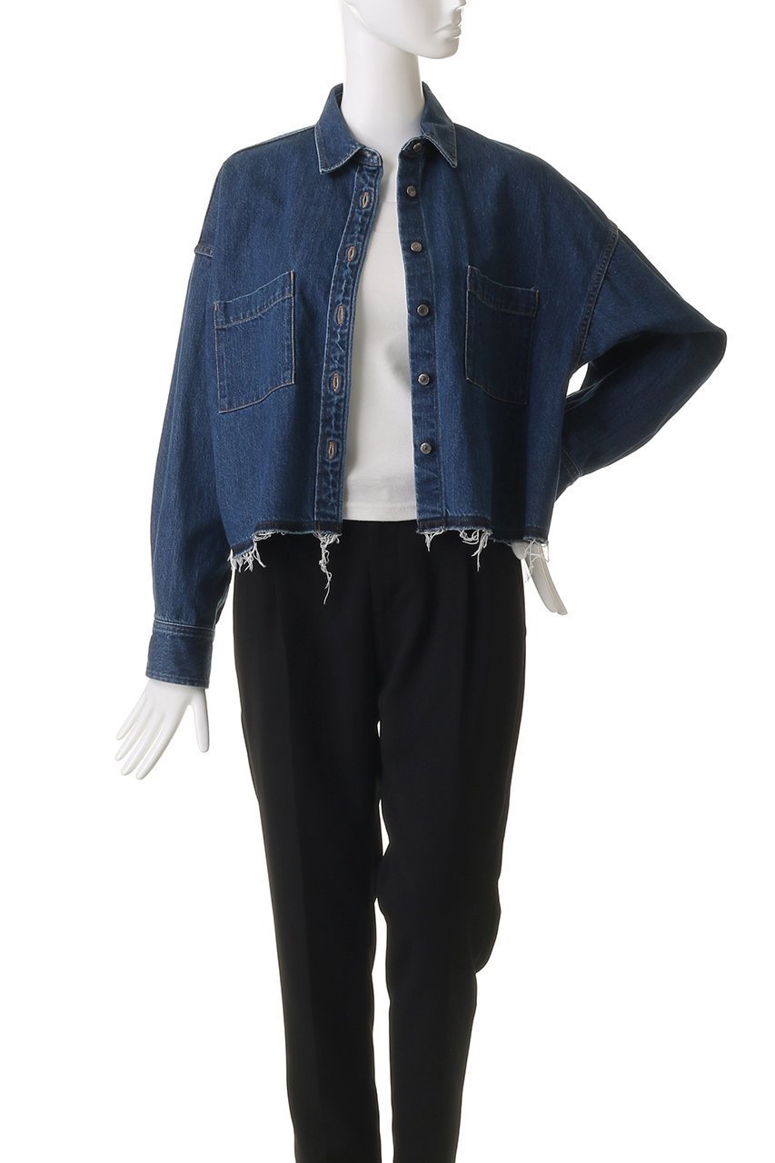 【サクラ/SACRA】のオーセンティックデニムシャツジャケット 人気、トレンドファッション・服の通販 founy(ファニー) 　ファッション　Fashion　レディースファッション　Fashion for Women　アウター　Coat / Outerwear Collection　レディースジャケット・軽アウター　Jackets　トップス・カットソー　Cut & Sew Tops　2025年　2025　2025-2026秋冬・A/W　Autumn/Winter 2025–26 AW25–26　カットオフ　Cut-Off Design　クロップド　Cropped, Short Length　ストーン　Stone, Gem-Like　スリーブ　Sleeve, Long Sleeve / Short Sleeve　デニム　Denim, Jeans Material　ロング　Long, Long-Length　A/W・秋冬　Autumn/Winter　other-8|ID: prp329100004636704 ipo3291000000033407396