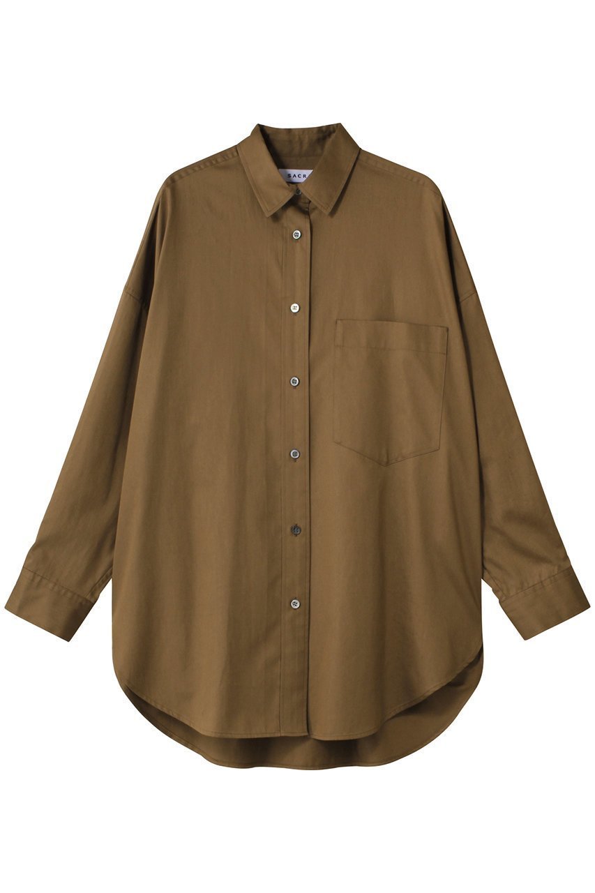 【サクラ/SACRA】のスペリオルコットンポプリンシャツ インテリア・キッズ・メンズ・レディースファッション・服の通販 founy(ファニー) 　ファッション　Fashion　レディースファッション　Fashion for Women　トップス・カットソー　Cut & Sew Tops　シャツ・ブラウス・オフィスカジュアル　Elegant Blouses & Button-Ups　2025年　2025　2025-2026秋冬・A/W　Autumn/Winter 2025–26 AW25–26　スリーブ　Sleeve, Long Sleeve / Short Sleeve　マニッシュ　Mannish, Boyish　ロング　Long, Long-Length　別注　Limited Edition, Custom Order　A/W・秋冬　Autumn/Winter　モカ|ID: prp329100004636706 ipo3291000000033407399