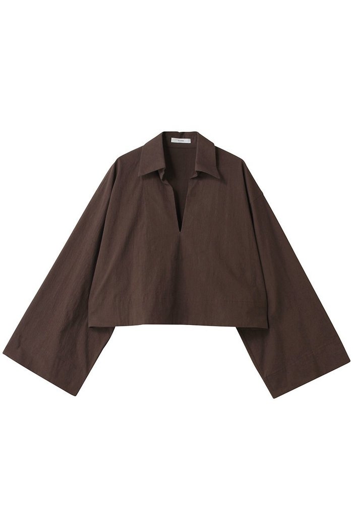【セアン/SCEARN】のTEXTURED COTTON ブラウス インテリア・キッズ・メンズ・レディースファッション・服の通販 founy(ファニー) https://founy.com/ ファッション Fashion レディースファッション Fashion for Women トップス・カットソー Cut & Sew Tops シャツ・ブラウス・オフィスカジュアル Elegant Blouses & Button-Ups 2025年 2025 2025-2026秋冬・A/W Autumn/Winter 2025–26 AW25–26 ショルダー Shoulder, Shoulder Strap スキッパー Skipper, Open Collar スリーブ Sleeve, Long Sleeve / Short Sleeve ドロップ Drop Shoulder, Dropped Style ロング Long, Long-Length A/W・秋冬 Autumn/Winter |ID: prp329100004636710 ipo3291000000033407422