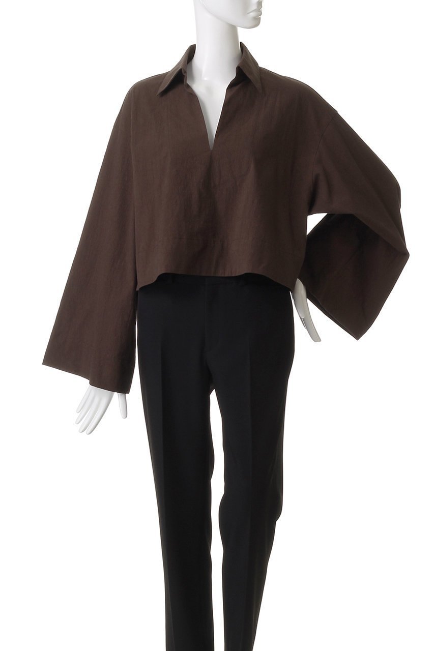 【セアン/SCEARN】のTEXTURED COTTON ブラウス 人気、トレンドファッション・服の通販 founy(ファニー) 　ファッション　Fashion　レディースファッション　Fashion for Women　トップス・カットソー　Cut & Sew Tops　シャツ・ブラウス・オフィスカジュアル　Elegant Blouses & Button-Ups　2025年　2025　2025-2026秋冬・A/W　Autumn/Winter 2025–26 AW25–26　ショルダー　Shoulder, Shoulder Strap　スキッパー　Skipper, Open Collar　スリーブ　Sleeve, Long Sleeve / Short Sleeve　ドロップ　Drop Shoulder, Dropped Style　ロング　Long, Long-Length　A/W・秋冬　Autumn/Winter　other-2|ID: prp329100004636710 ipo3291000000033407426
