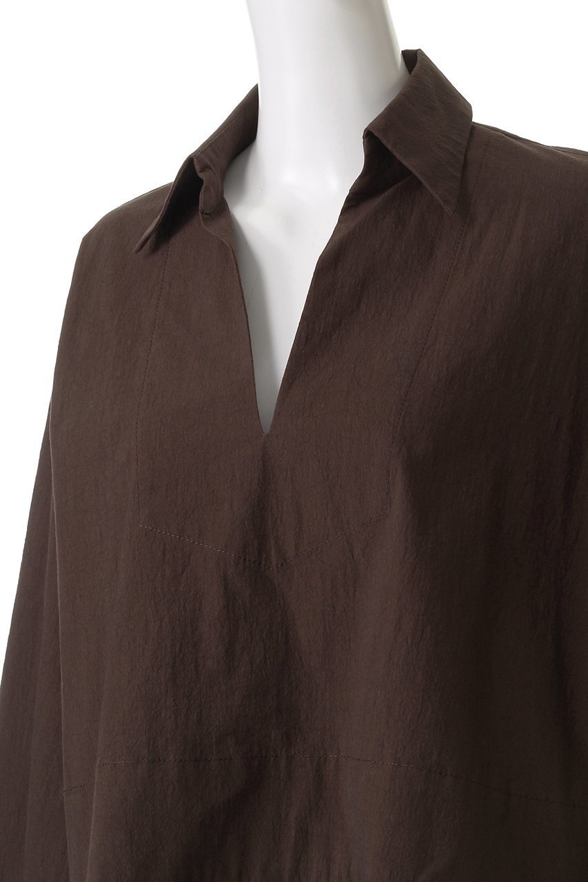 【セアン/SCEARN】のTEXTURED COTTON ブラウス 人気、トレンドファッション・服の通販 founy(ファニー) 　ファッション　Fashion　レディースファッション　Fashion for Women　トップス・カットソー　Cut & Sew Tops　シャツ・ブラウス・オフィスカジュアル　Elegant Blouses & Button-Ups　2025年　2025　2025-2026秋冬・A/W　Autumn/Winter 2025–26 AW25–26　ショルダー　Shoulder, Shoulder Strap　スキッパー　Skipper, Open Collar　スリーブ　Sleeve, Long Sleeve / Short Sleeve　ドロップ　Drop Shoulder, Dropped Style　ロング　Long, Long-Length　A/W・秋冬　Autumn/Winter　other-5|ID: prp329100004636710 ipo3291000000033407430