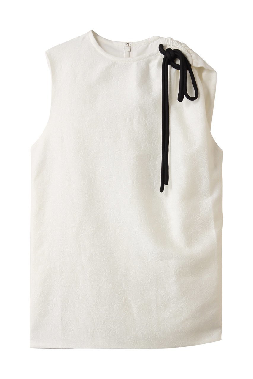 【セアン/SCEARN】のCOTTON NYLON JACQUARD ブラウス インテリア・キッズ・メンズ・レディースファッション・服の通販 founy(ファニー) 　ファッション　Fashion　レディースファッション　Fashion for Women　トップス・カットソー　Cut & Sew Tops　キャミソール&ノースリーブ　Camisoles & Sleeveless Tops　シャツ・ブラウス・オフィスカジュアル　Elegant Blouses & Button-Ups　2025年　2025　2025-2026秋冬・A/W　Autumn/Winter 2025–26 AW25–26　エレガント 上品　Elegant　シンプル　Simple, Minimal　ジャカード／ジャガード　Jacquard, Woven Pattern　ノースリーブ　Sleeveless, No-Sleeve　リュクス　Luxury, Elegant, High-End, Chic　A/W・秋冬　Autumn/Winter　Ecru|ID: prp329100004636711 ipo3291000000033407432