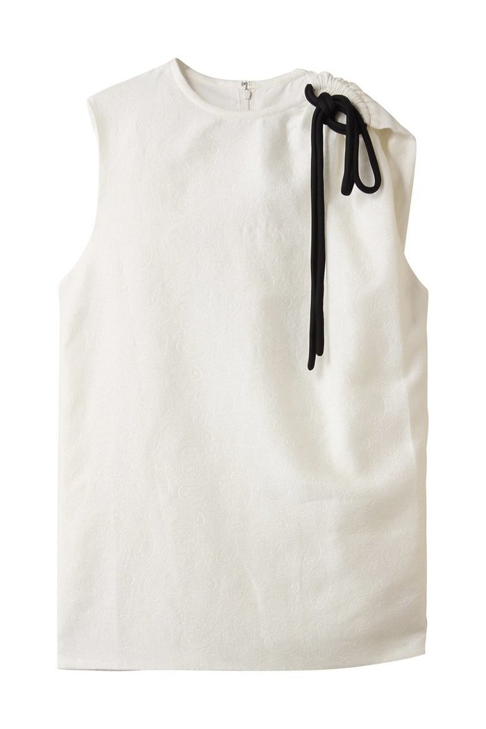 【セアン/SCEARN】のCOTTON NYLON JACQUARD ブラウス インテリア・キッズ・メンズ・レディースファッション・服の通販 founy(ファニー) https://founy.com/ ファッション Fashion レディースファッション Fashion for Women トップス・カットソー Cut & Sew Tops キャミソール&ノースリーブ Camisoles & Sleeveless Tops シャツ・ブラウス・オフィスカジュアル Elegant Blouses & Button-Ups エレガント 上品 Elegant シンプル Simple, Minimal ジャカード／ジャガード Jacquard, Woven Pattern ノースリーブ Sleeveless, No-Sleeve リュクス Luxury, Elegant, High-End, Chic |ID: prp329100004636711 ipo3291000000035616120