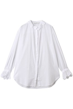 【エリオポール/heliopole】の【normment】スカラップエンブロイダリーフリルブラウス 人気、トレンドファッション・服の通販 founy(ファニー) ファッション Fashion レディースファッション Fashion for Women トップス・カットソー Cut & Sew Tops シャツ・ブラウス・オフィスカジュアル Elegant Blouses & Button-Ups ショート Short, Short Length スリーブ Sleeve, Long Sleeve / Short Sleeve デニム Denim, Jeans Material バランス Balance, Style Balance フリル Frill, Ruffle フレア Flare, Flared フロント Front, Front Design ボトム Bottoms, Lower Wear ミックス Mix, Mixed Style |ID:prp329100004636715