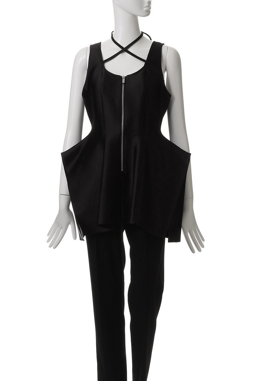 【プランク プロジェクト/PRANK PROJECT】のストレッチダブルサテンスクエアヘムトップ / Stretch Double Satin Square Hem Top 人気、トレンドファッション・服の通販 founy(ファニー) 　ファッション　Fashion　レディースファッション　Fashion for Women　トップス・カットソー　Cut & Sew Tops　シャツ・ブラウス・オフィスカジュアル　Elegant Blouses & Button-Ups　ショート　Short, Short Length　スクエア　Square, Square Shape　スリーブ　Sleeve, Long Sleeve / Short Sleeve　フォーマル　Formal, Dressy　other-2|ID: prp329100004636719 ipo3291000000033407499