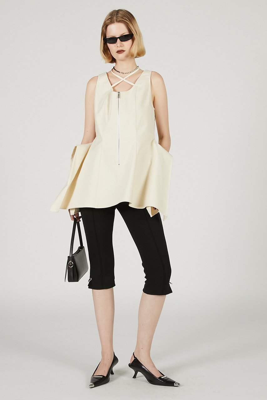 【プランク プロジェクト/PRANK PROJECT】のストレッチダブルサテンスクエアヘムトップ / Stretch Double Satin Square Hem Top 人気、トレンドファッション・服の通販 founy(ファニー) 　ファッション　Fashion　レディースファッション　Fashion for Women　トップス・カットソー　Cut & Sew Tops　シャツ・ブラウス・オフィスカジュアル　Elegant Blouses & Button-Ups　ショート　Short, Short Length　スクエア　Square, Square Shape　スリーブ　Sleeve, Long Sleeve / Short Sleeve　フォーマル　Formal, Dressy　other-8|ID: prp329100004636719 ipo3291000000033407508
