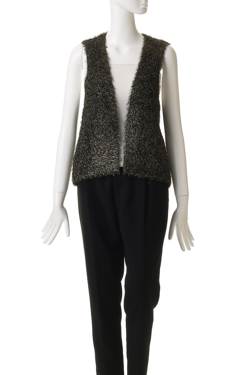 【エリオポール/heliopole】のグリッターニットジレ 人気、トレンドファッション・服の通販 founy(ファニー) 　ファッション　Fashion　レディースファッション　Fashion for Women　アウター　Coat / Outerwear Collection　レディースジャケット・軽アウター　Jackets　2025年　2025　2025-2026秋冬・A/W　Autumn/Winter 2025–26 AW25–26　おすすめ　Recommended / Our Picks　ジャケット　Jacket, Outerwear　セットアップ　Set-Up, Coordinated Outfit　パーティ　Party, Party Style　フェザーヤーン　Feather Yarn, Fluffy Yarn　ベスト　Vest, Waistcoat　秋　Autumn　A/W・秋冬　Autumn/Winter　other-2|ID: prp329100004636724 ipo3291000000033407539