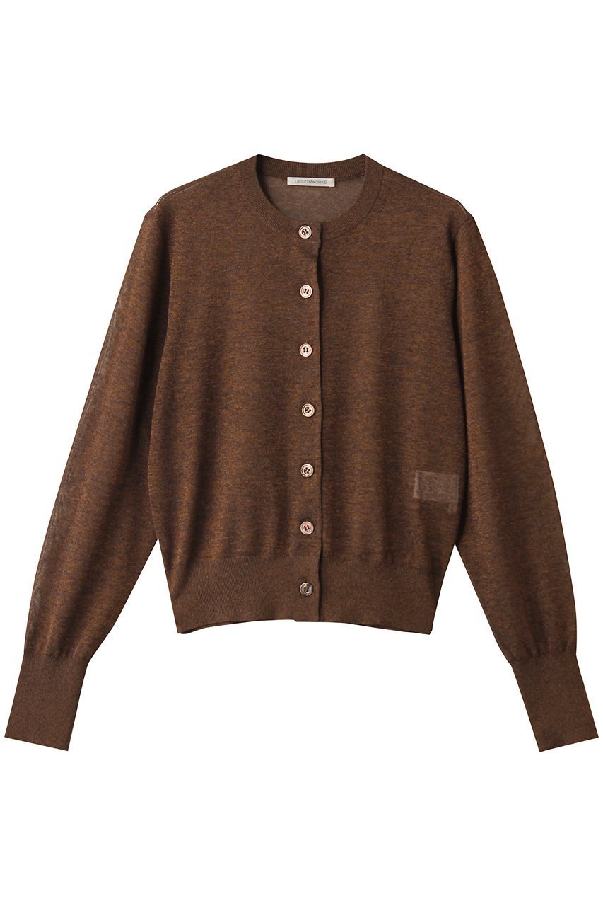 【デザイン ワークス/DESIGN WORKS】のラメクルーカーディガン インテリア・キッズ・メンズ・レディースファッション・服の通販 founy(ファニー) 　ファッション　Fashion　レディースファッション　Fashion for Women　トップス・カットソー　Cut & Sew Tops　ニット　Knit Tops & Sweaters　カーディガン・羽織り　Layered Style Cardigans　2025年　2025　2025-2026秋冬・A/W　Autumn/Winter 2025–26 AW25–26　おすすめ　Recommended / Our Picks　カーディガン　Cardigan, Knitwear　シンプル　Simple, Minimal　セットアップ　Set-Up, Coordinated Outfit　リブニット　Rib Knit, Ribbed Knit　A/W・秋冬　Autumn/Winter　ブロンズ|ID: prp329100004636732 ipo3291000000033407603