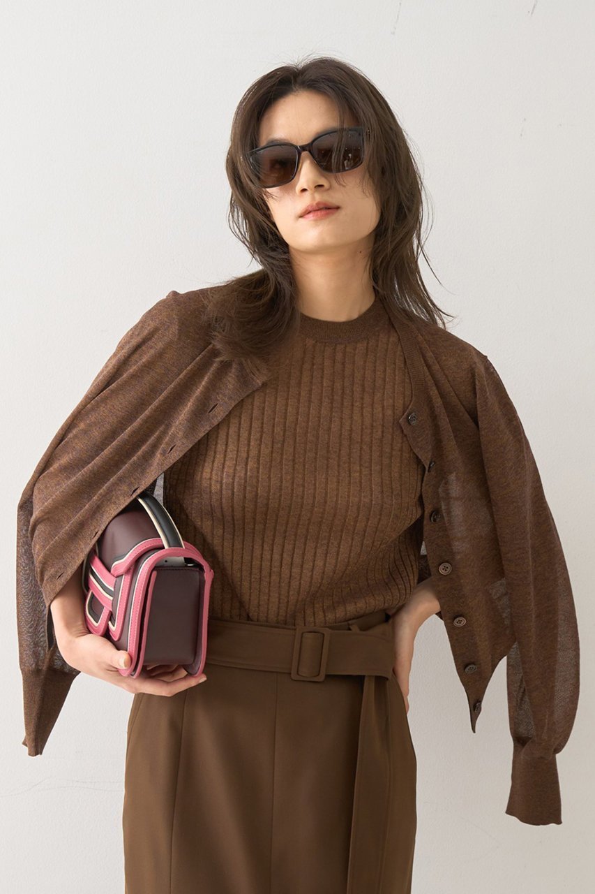【デザイン ワークス/DESIGN WORKS】のラメクルーカーディガン 人気、トレンドファッション・服の通販 founy(ファニー) 　ファッション　Fashion　レディースファッション　Fashion for Women　トップス・カットソー　Cut & Sew Tops　ニット　Knit Tops & Sweaters　カーディガン・羽織り　Layered Style Cardigans　2025年　2025　2025-2026秋冬・A/W　Autumn/Winter 2025–26 AW25–26　おすすめ　Recommended / Our Picks　カーディガン　Cardigan, Knitwear　シンプル　Simple, Minimal　セットアップ　Set-Up, Coordinated Outfit　リブニット　Rib Knit, Ribbed Knit　A/W・秋冬　Autumn/Winter　other-8|ID: prp329100004636732 ipo3291000000033407613