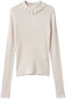 【ビリティス ディセッタン/Bilitis dix-sept ans】のフリルカラープルオーバー 人気、トレンドファッション・服の通販 founy(ファニー) ファッション Fashion レディースファッション Fashion for Women トップス・カットソー Cut & Sew Tops ニット Knit Tops & Sweaters カジュアルプルオーバー・ニットトップス Pullovers & Knit Tops / Casual Pullovers 2025年 2025 2025-2026秋冬・A/W Autumn/Winter 2025–26 AW25–26 ウォッシャブル Machine Washable トレンド Trend, Trending Now フィット Fit, Slim Fit フリル Frill, Ruffle A/W・秋冬 Autumn/Winter |ID:prp329100004636736